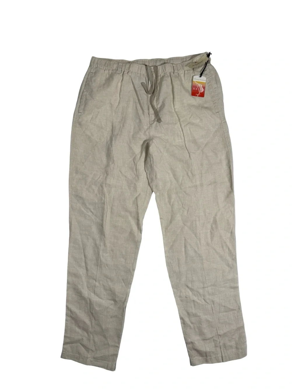 Tommy Bahama Linen Pants Mens XL Relax Coastal Resort Beach Drawstring Beige NWT